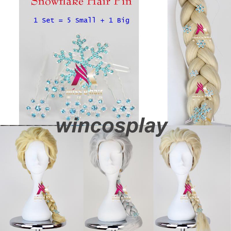 3 Colors Movie Frozen Snow Wig Queen Elsa Wig Long Weaving Braid Cosplay Wig