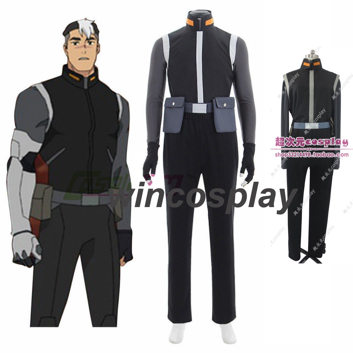 Voltron:Legendary Defender Takashi Shiro Shirogane Cosplay Costume Custom Made