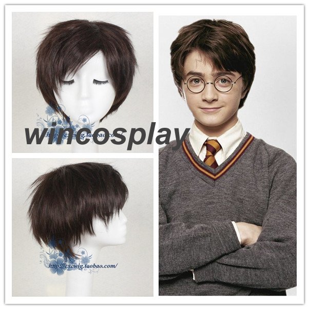 Harry Potter Dark Brown Short Wig Cosplay wig Halloween men cosplay wig