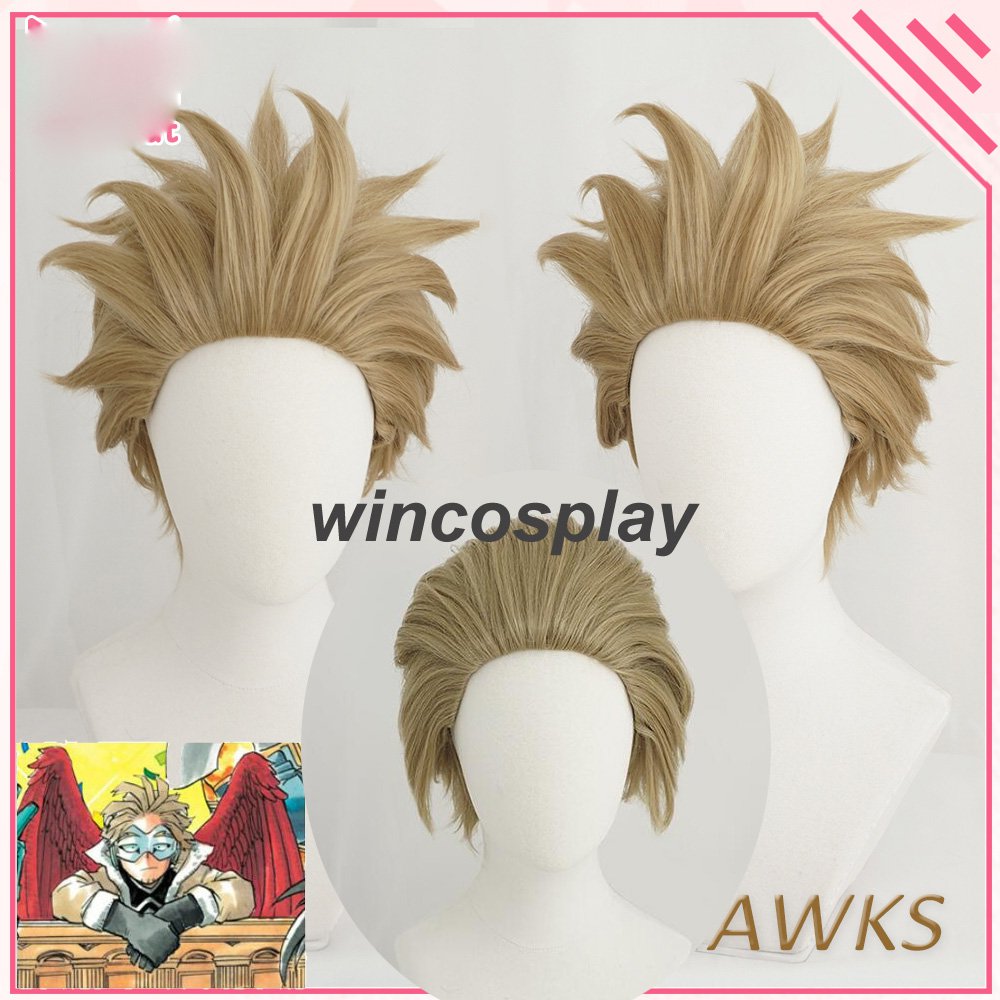 My Hero Academia Wing Hero: Hawks Cosplay Wig Hawks Short Brwon Anime Wigs