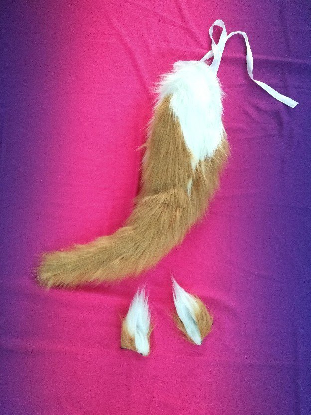 Fate/Grand Order Tamamo no Mae Cosplay Fox Tail Ear Headband Head Clip Cosplay Acc Lot