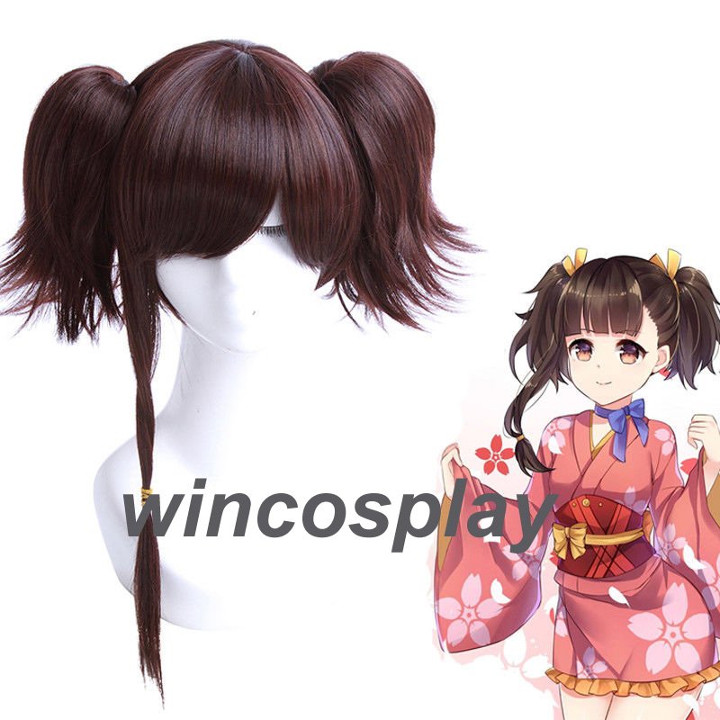 Kabaneri of the Iron Fortress Mumei Light Brown Cosplay Full Wigs with Ponytails