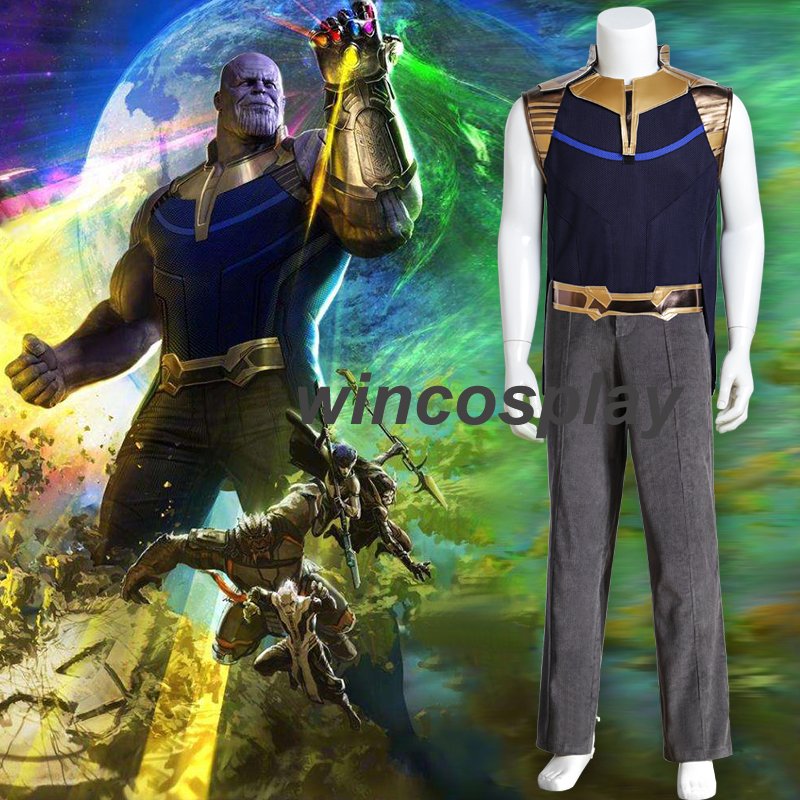 Avengers Infinity War Thanos Cosplay Costume men's outfit custom made