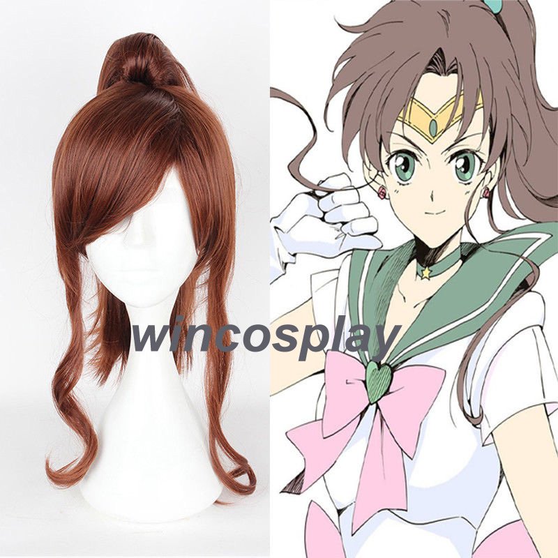 Sailor Moon Sailor Jupiter Cosplay Wig Kino Makoto Cosplay Full Wigs 