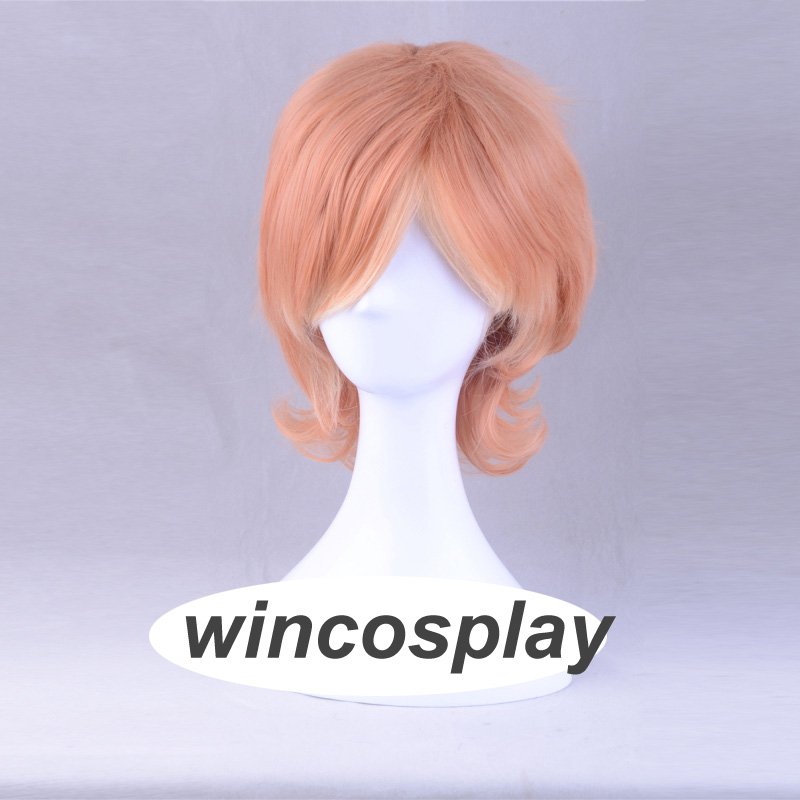 Cosplay Wigs Diabolik Lovers Sakamaki Shu cosplay Wig men pink cosplay wig