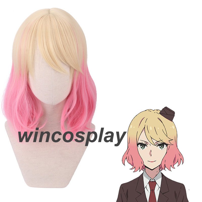 Angels of Death Catherine Ward Short Bob Wigs Blonde Gradient Pink Cosplay Wig