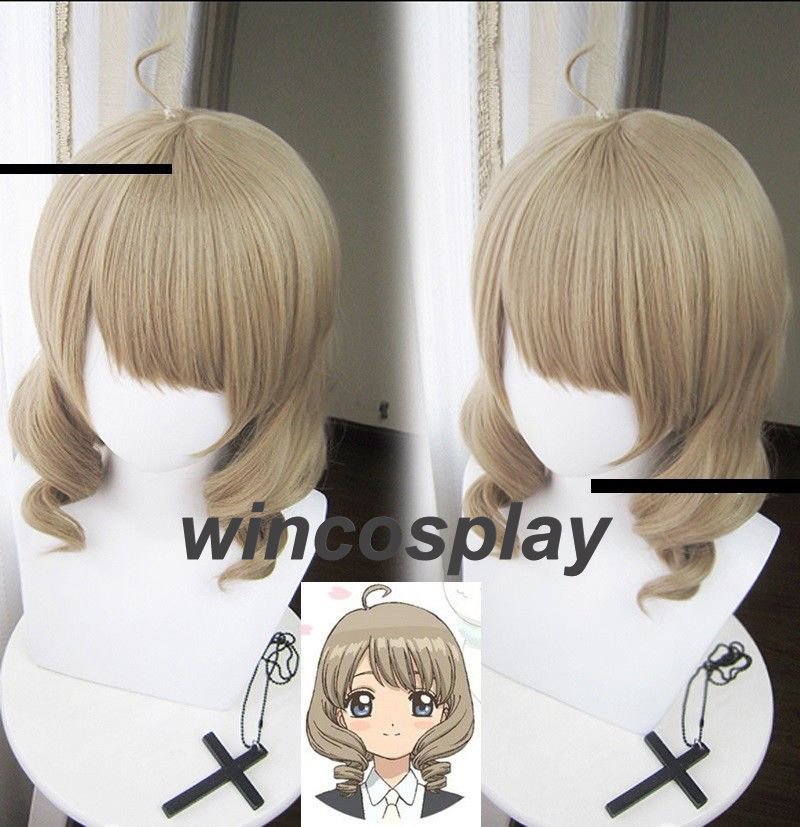 Styled Card Captor Sakura CLEAR CARD Shinomoto Akiho Cosplay Curly Hair Wig wigs