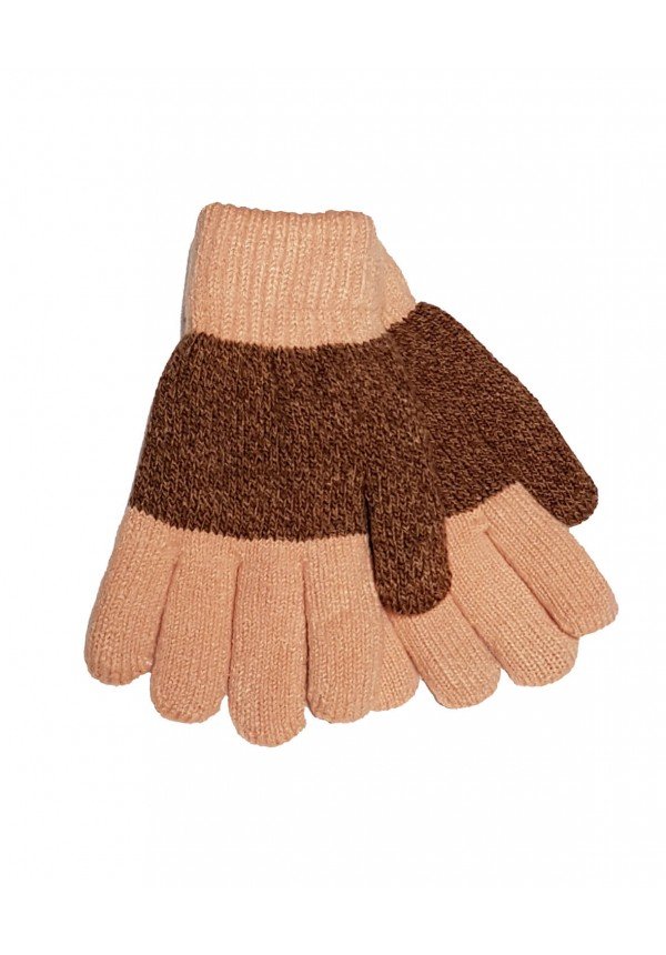 CHILDREN'S KNITTED DOUBLE GLOVES 17 CM D51