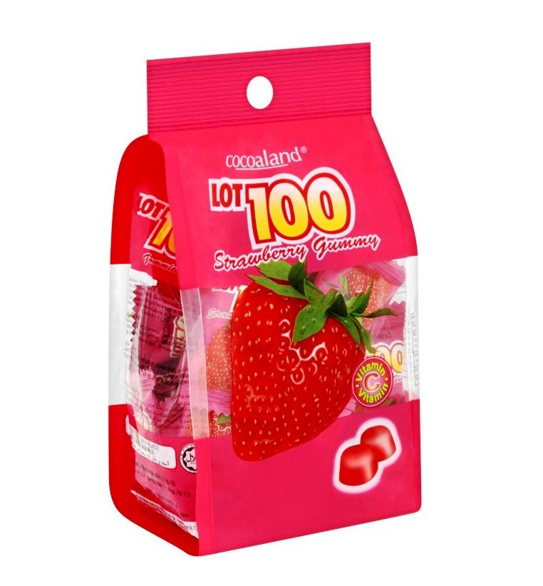 (6 PACKS) COCOALAND LOT 100 GUMMY 150g - STRAWBERRY & BLACKCURRANT