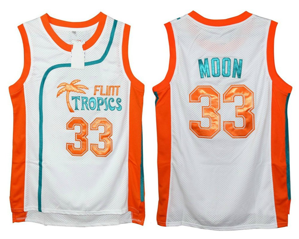 Men's Semi Pro Movie Flint Tropics Jackie Moon Basketball Jersey ...