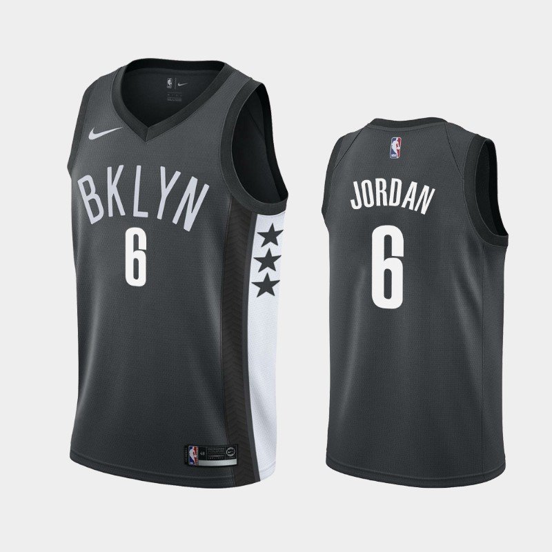 Men's Brooklyn Nets DeAndre Jordan Black 2019 Statement Basketball Jersey