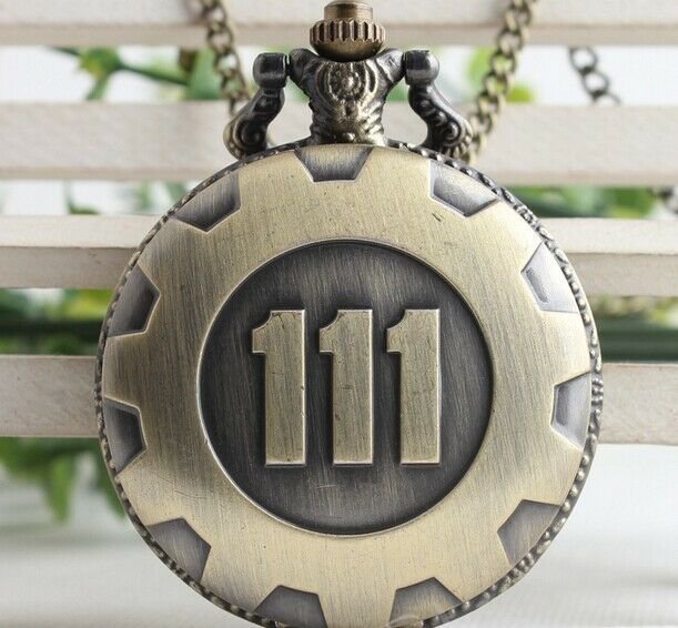 Fallout Vault 111 Pocket Watch pip boy video game nuka cola radiation 101 soda