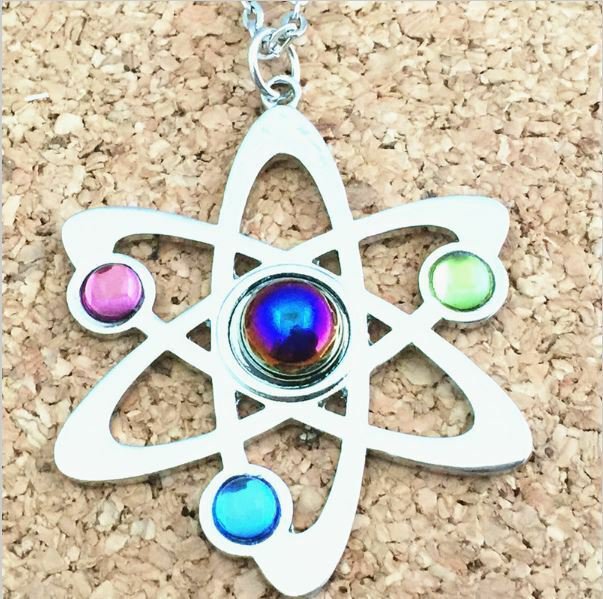 Big Bang Theory Atom Particle Superhero Adam Science Molecule Necklace