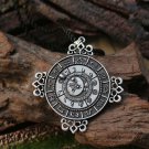 viking retro The old moon phase talisman necklace rune pendant Necklace