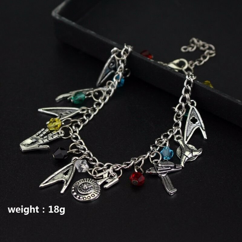 Star Trek Charm Bracelet Space Spock into darkness Kurk Nerd sci fi cosplay