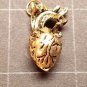 Silver and Gold Anatomical Heart Necklace