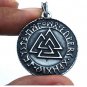 Valknut Rune Runic Norse Viking Elder Futhark Talisman Pewter Pendant Amulet