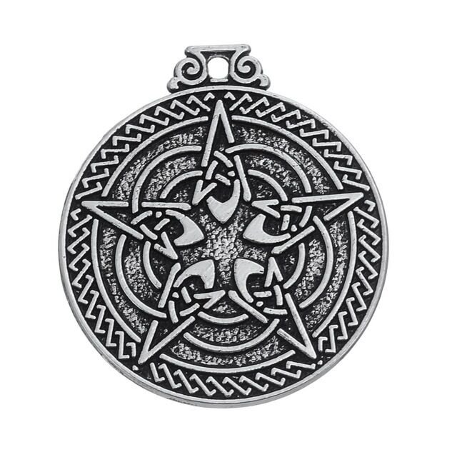 Silver Plated Knot Pentacle for Protection Wicca Necklace Jewelry Pagan Necklace