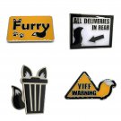 Furry Trash Pin Fur Pride Anthro LGBT Fursuit Pin Cat Wolf Fox Dog Dragon Bunny