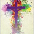 Purple Cross Inspirational Christian 11" x 17" Poster-F63 Purple Cross Inspirational Christian 11" x 17" Poster-F63