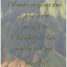 1 John 4:15 Inspirational Christian 11" x 17" Poster-B8 1 John 4:15 Inspirational Christian 11" x 17" Poster-B8