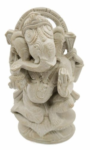 Hand carved Sandstone Ganesha Statue Elephant God Soft Stone Ganesha