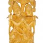 Wood Radha Krishna Statue Love Couple Figurine Hand Carved Radha Krishna