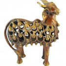 Brass Undercut Cow Hindu Nandi Cow Statue