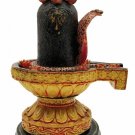 Synthetic Lord Shiva Lingan Paited Mahadev Statue Third Eye God Resin Shiv