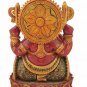 Handmade Carved Wooden Ganesh Painted Elephant God Ganesha painted Statue