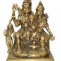 Shiv Family Brass Statue Sculpture Shiva Ganesh Parvati Devi Hindu God Statue