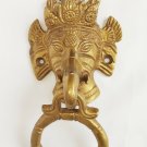 Brass Door Handle Knockers Ganesha Face Design  Antique Finish Home Decor