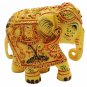 Synthetic Elephant Statue Painted Handmade Collectible Resin Carving Elephant