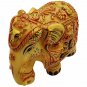Synthetic Elephant Statue Painted Handmade Collectible Resin Carving Elephant
