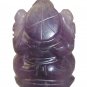 Amethyst Stone Ganesh Statue Hand Carved Elephant God Semi Precious Stone Ganesa