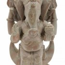Hand carved Sandstone Standing Ganesha Statue Elephant God Soft Stone Ganesha