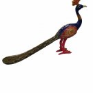 Brass Peacock Animal Statue Colorful Embossed Painted Meenakari Figurin