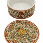 Marble Jewelry Box Decorative Floral Design with embossing painting White Stone