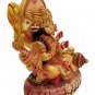 Synthetic Hanuman 5 Face Statue Standing Painted Resin Carving Ganesh home decor