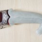 Decorative Dagger Damascus Blade Koftgiri Silver Work &  Jade Stone Heandle