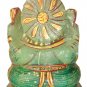 Jade Stone Ganesh Statue Hand Carved Elephant God Gold Painted Stone Ganesha