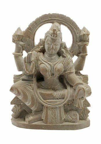 Hand carved Sandstone Hindu Goddess Laxmi Statue Soft Stone Lakshmi Statue