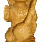 Hand Carved Hanuman Idol Hindu God Wooden Statue Monkey God  Lord Strength