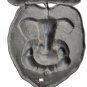 Wall Hanging Ganesha on sacred fig Leaf Ganesh Painted White Metal Figurine