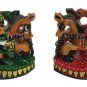 Wooden Chess Set Hand Carved Painted Antique Vintage Indian Figure Chess Set