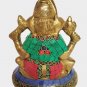 Brass Ganesha Ganesh Statue Elephant God Idol Wealth Good Luck Hindu Religious