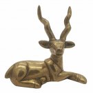 Brass Dear Animal Statue Handmade Collectible Brass Carving Dear home decor