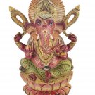 Hand Carved Wood Ganesh Statue Elephant God Wooden Ganesha Gift Home Decor