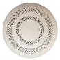 12"Marble Undercut Round Plate Decorative Floral Design Inlay Pietra Dura Stone
