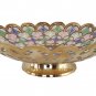 Hand Crafted Metal Brass Fruit Bowl with Persian Mugal Minakari Work Bowl Gift